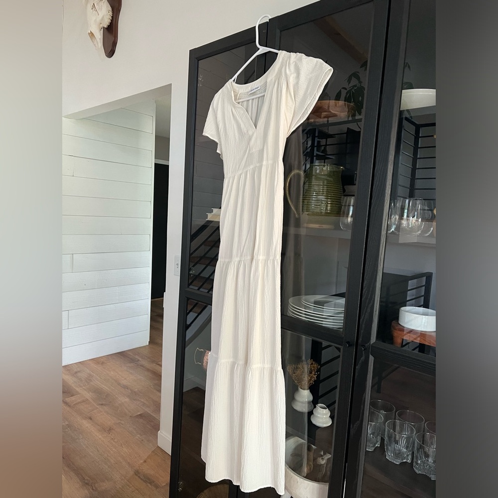 White Calvin Klein Maxi Dress